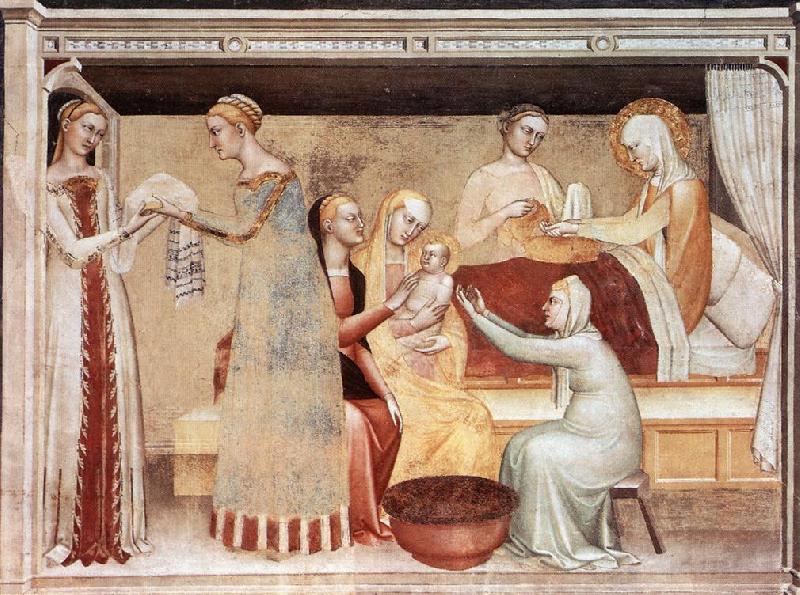 GIOVANNI DA MILANO The Birth of the Virgin sg oil painting picture